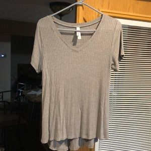 Gray v neck tunic